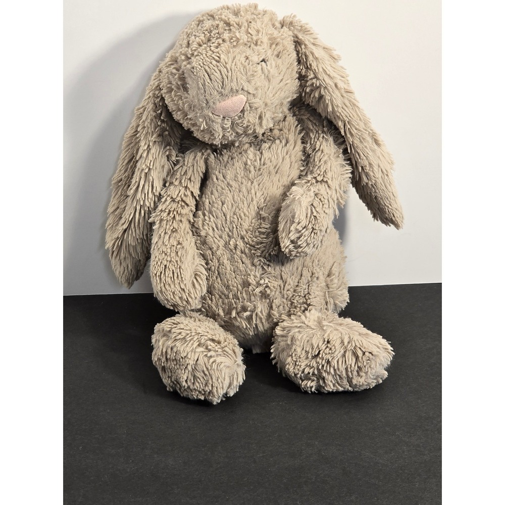 Retired Jellycat London Bashful Bunny Plush SILVER Taupe Stuffed Rabbit 12 Inch - Picture 2 of 10